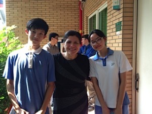 Boyle with High School Students in China